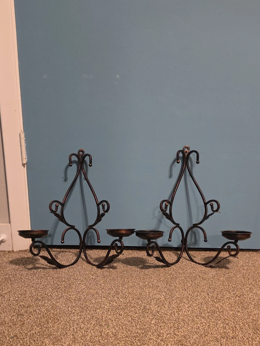 Bronze Metal Candle Holders